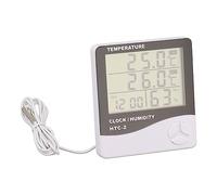 Hztyyier Termómetro Higrómetro Pantalla Grande Medidor de Humedad y Temperatura para Hogar y Jardín Función de Despertador Incluida