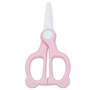 Hztyyier Tijeras de Cerámica para Alimentos para Bebés, Amigables con los Dedos, Portátiles, para Ayuda a la Alimentación Infantil, Tijeras de Complemento Alimenticio Fáciles de Cortar para (PINK)