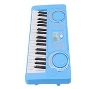 Hztyyier Toy de Piano para Niños 37 Llaves Mejora la Coordinación de la Mano de la Mano Instrumento de Música Educativa Material de Plástico para Niños (BLUE)