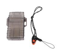 Hztyyier Tubo de Almacenamiento de Plástico, Mini Contenedores Herméticos con Círculo de Sellado de Goma, Diseño Compacto y Liviano con Cordón para Deportes Al Aire Libre, Joyas, Llaves y (Black)