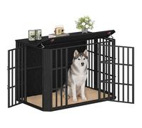 Hzuaneri Jaula para Perros Tipo Mueble, Casa para Mascotas con 3 Puerta, Jaula Madera, 75 x 120 x 81 cm, XXL, Negro DFC86804B