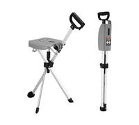 HZWJD Bastón/Silla Plegable Tipo Silla Ayuda para Caminar Asiento Portátil Soporta hasta 110 Kg Bastón Unisex para Caminar Y Descansar Durante La Caminata Gray