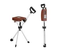 HZWJD Bastón/Silla Plegable Tipo Silla Ayuda para Caminar Asiento Portátil Soporta hasta 110 Kg Bastón Unisex para Caminar Y Descansar Durante La Caminata Brown