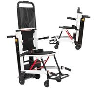 HZWJD Salvaescaleras Para Personas Mayores,Scooter De Movilidad Plegable,Elevadores Eléctricos Para Escaleras,Andador Con Ruedas,Capacidad De Carga 165 Kg White,13ah