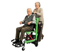 HZWJD Salvaescaleras Portátil,El Chasis Puede Subir Y Bajar Escaleras,Carretilla Eléctrica para Silla De Ruedas para Subir Escaleras,Carretilla De Mano para Escalar Green