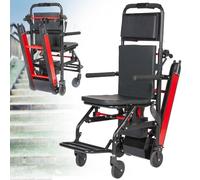 HZWJD - Silla de escaleras sin esfuerzo, elevadores de escaleras para ancianos, scooter de movilidad plegable, andador con ruedas, para escaleras arriba y abajo, para pacientes ancianos, rojo, 13ah