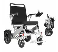 HZWJD Silla De Ruedas Eléctrica Multiterreno,Sillas De Ruedas Eléctricas para Adultos,Sillas De Ruedas Eléctricas Plegables,Ligeras Y Motorizadas,Batería Extraíble De 6AH/10AH/12AH 10A