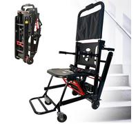 HZWJD Silla De Ruedas Eléctrica para Subir Escaleras,Salvaescaleras para Personas Mayores,Silla Plegable Portátil para Escaleras,Capacidad De Carga 159 Kg/350 Lbs Black