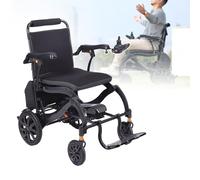 HZWJD Silla De Ruedas Motorizada Ligera Plegable,Silla De Ruedas Eléctrica Plegable,Scooter De Movilidad,Ayudas para La Movilidad,Alcance De 20 Km, para Viajes Y Uso Diario 15ah