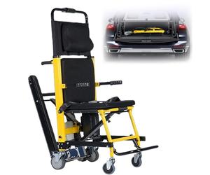 HZWJD Silla De Ruedas para Subir Escaleras con Orugas,Salvaescaleras Eléctricas,Silla Plegable Portátil para Escaleras,Batería De Litio De 13 A Y Carga Máxima De 220 LB A