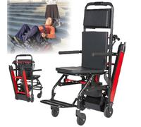 HZWJD Silla De Ruedas Para Subir Escaleras Sobre Orugas,Salvaescaleras Eléctricas,Salvaescaleras Para Personas Mayores,Scooter De Movilidad, Salvaescaleras Portátil,Carga 169 Kg red