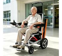 HZWJD Silla Elevadora Plegable Y Ligera para Escaleras,Silla De Ruedas Eléctrica,Estructura De Aleación De Aluminio,Carga De 159 Kg,Equipo Médico De Asistencia A La Movilidad 2-in-1