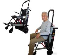 HZWJD Silla Elevadora Portátil Plegable para Escaleras,Silla Salvaescaleras Eléctrica,Silla Salvaescaleras,Silla De Ruedas Eléctrica Ligera,Capacidad De Peso 159 Kg/350 LB Grey