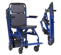 HZWJD Silla Plegable Portátil Escalera,Salvaescaleras Para Personas Mayores,Sillas De Ruedas Eléctricas Para Subir Escaleras,Puede Subir Y Bajar Escaleras,Incluyendo Cargador Y Batería A