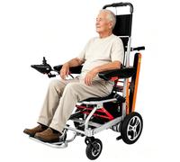 HZWJD Silla Salvaescaleras Eléctrica,Silla Salvaescaleras Plegable Y Portátil,Silla De Ruedas Eléctrica,Motor Sin Escobillas De 200 W,Batería De Litio De 13 A,para Personas Mayores Silver
