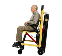 HZWJD Silla Salvaescaleras Portátil Y Plegable,Peso Neto De 19 Kg,Estructura De Aleación De Aluminio,Silla De Ruedas para Subir Escaleras,Capacidad De Carga Segura De 100 Kg Yellow