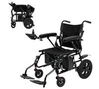 HZWJD Sillas De Ruedas Eléctricas para Adultos,Silla De Ruedas Autopropulsada,Silla De Ruedas Eléctrica Multiterreno,Ayudas para Discapacitados,Contiene Batería De Litio 26AH