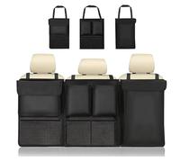 HZXCDRV Organizador Maletero para Seat Leon/Leon ST KL 5F 1T 1M 2016-2025 2026, Bolsas de Malla para Coche, Correa Ajustable y 3 Cinta de Fijación