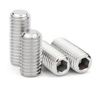 HZXINYI Tornillos Allen Sin Cabeza M8 x 20mm - Acero inoxidable 201 Tornillos de Rosca Hexagonal Tornillo para Máquina de Rosca Completa Plateado 20 piezas