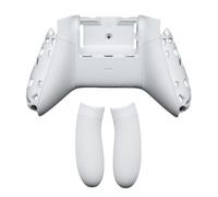 Hzxkqmil Carcasa Inferior de Repuesto & Cubierta de Rieles Laterales para Xbox Series X/S Controller, Funda Personalizada DIY Placas Traseras Accesorios para Xbox Core Mando Inalámbrico (Blanco)