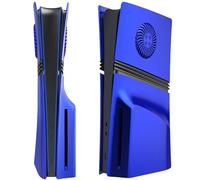 Hzxkqmil Cubierta de Placas de Repuesto para PS5 Pro Consola, Carcasa Personalizada Faceplate Placas Laterales con Ventilación Estuche ABS Accesorios para PS5 Pro Disc Edition, Azul