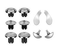 Hzxkqmil Thumbsticks de Metal para PS5 Edge Controller, 6 Joystick Palancas Analógicas 4 Palas Traseras Botones de Disparo Accesorios de Repuesto para PS5 Edge Mando, Plata