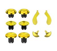 Hzxkqmil Thumbsticks de Metal para PS5 Edge Controller, 6 Joystick Palancas Analógicas 4 Palas Traseras Botones de Disparo Accesorios de Repuesto para PS5 Edge Mando, Oro