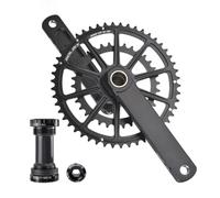 HZXQCVB 165/170/172. 5/175mm Platos Y Bielas Bicicleta Carretera 34-50T/ 36-52T /39-53T Doble Plato Juego De Bielas De Aleación De Aluminio con Eje De Pedalier para 10/11 Velocidad(52-36T,175mm)