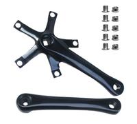 HZXQCVB 165mm Izquierda Y Derecha Orificio Cuadrado Brazo De Biela 130BCD Juego De Brazos De Biela para Bicicleta De Carretera Biela De Aleación De Aluminio(Black)