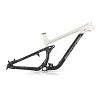 HZXQCVB 27,5/29'' Suspensión Total Cuadro De Bicicleta De Montaña 15.7" 16.5" 17.3" Cuadro DH Soft Tail Eje Pasante Boost 12X148mm Freno De Disco Recorrido 150mm(Black-White,S-400mm)