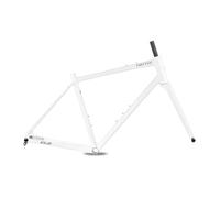 HZXQCVB 700C Cuadro De Bicicleta De Carretera Gravel con Horquilla De Fibra De Carbono 45/48/51/54cm Aleación De Aluminio Freno De Disco Eje Pasante 12x100mm/12x142mm(White,510mm)