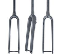 HZXQCVB 700C Fibra De Carbono Bicicleta De Carretera Horquilla Rígida Eje Pasante 12x100mm Freno De Disco Horquilla Delantera para Grava Tubo Recto/cónico De 1-1/8''(Matte Black,1-1/2'')