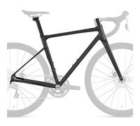 HZXQCVB Cuadro De Bicicleta De Carretera 700C 41/45/48/51/54cm Cuadro De Aleación De Aluminio Frenos De Disco Y Horquilla De Fibra De Carbono Eje Pasante 12x100/142mm BSA BB68mm(Black,48cm)