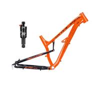 HZXQCVB Cuadro De Bicicleta DH/XC/Am con Suspensión Total 27,5 X 17'' Cuadro BTT Softtail con Amortiguador Trasero Aleación De Aluminio Freno De Disco Liberación Rápida 135mm(Orange)