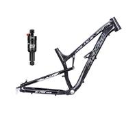HZXQCVB Cuadro De Bicicleta DH/XC/Am con Suspensión Total 27,5 X 17'' Cuadro BTT Softtail con Amortiguador Trasero Aleación De Aluminio Freno De Disco Liberación Rápida 135mm(Black)