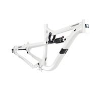HZXQCVB Cuadro De Suspensión BTT 27.5er 29er Cuadro para Bicicleta De Descenso 15''/17''/19'' Freno De Disco Eje Pasante Boost 12x148mm con Amortiguadores Traseros(White,S)