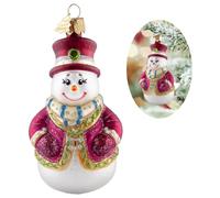 Hzyc - Adornos para árbol de Navidad, ornamentos de muñeco de nieve de cristal soplado, diseño de muñeco de nieve, adornos de Navidad, colgante de Navidad, para vacaciones, fiesta diaria, regalo (10,7