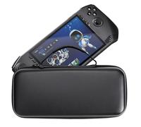 Hzycwgone Funda para MSI Claw, funda de transporte de viaje para juegos de mano MSI Claw A1M, funda rígida con ranura para tarjetas de juego y bolsillo de malla para accesorios MSI Claw (negro)