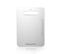 HzzFeiQiang Tabla de cortar, tabla de cortar de acero inoxidable, con una escala graduada en la superficie, apta para lavavajillas, con asa para colgar (29 x 20)