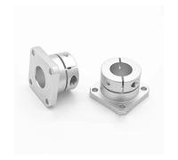 HZZGMANCAJ 1pc 25mm Round Square Compact Flanged Type Cast with Slit Shaft Supports Linear Motion Automation Components dia6/8