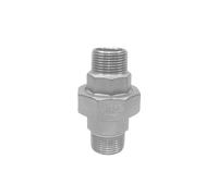 HZZGMANCAJ 304 Stainless Steel Union Joint Coupling 1/2" BSP Male Thread Cast Pipe Fitting