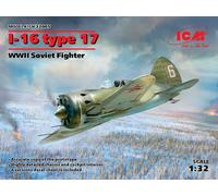 I-16 Type 17 , WWII Soviet Fighter 1 :3 2 Plástico Modelo Kit Icm