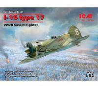 I-16 Type 17 , WWII Soviet Fighter 1 :3 2 Plástico Modelo Kit Icm