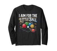 I Aim For The Little Ball Bocce Jugador de Juego de Pelota Italiano Manga Larga
