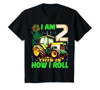 I Am 2 This is How I Roll Two Years Old Tractor Segundo Cumpleaños Camiseta