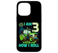 I Am 3 This is How I Roll Two Years Old Tractor 3er Cumpleaños Carcasa para iPhone 14 Pro MAX