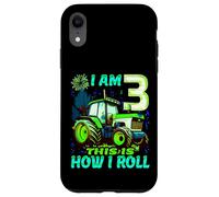 I Am 3 This is How I Roll Two Years Old Tractor 3er Cumpleaños Carcasa para iPhone XR