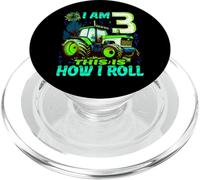I Am 3 This is How I Roll Two Years Old Tractor 3er Cumpleaños PopSockets PopGrip para MagSafe