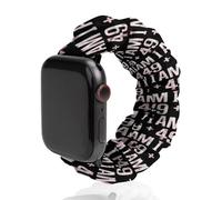 I Am 49 Plus - Correa de reloj elástica compatible con IWatch, divertidas correas de reloj inteligente para hombres y mujeres, 38 mm/40 mm, 42 mm/44 mm, 42mm/44mm, Poliéster, No es una piedra preciosa