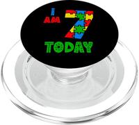 I Am 6 Today Autismo Cumpleaños Rainbow Puzzle Niños Niñas PopSockets PopGrip para MagSafe